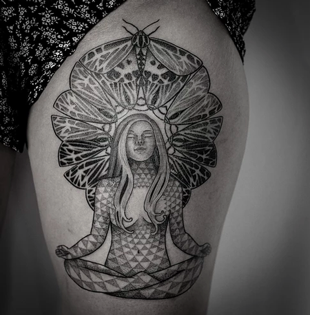 Tattoos - blackwork dotwork - 129698